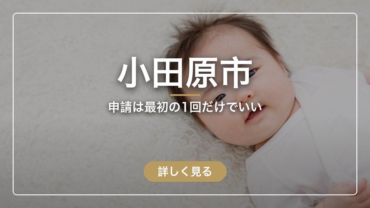 小田原市｜申請は最初の1回だけでいい（ママのとまり木）