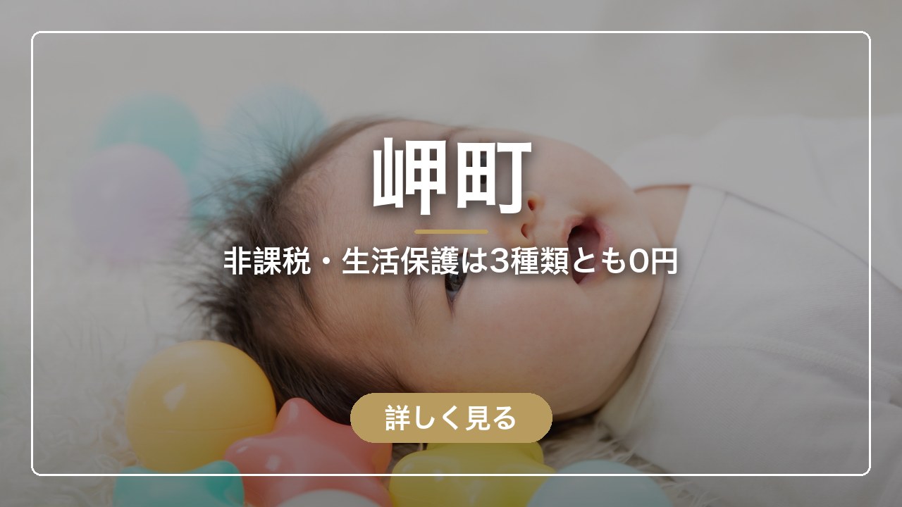 岬町｜非課税・生活保護は3種類とも0円（ママのとまり木）