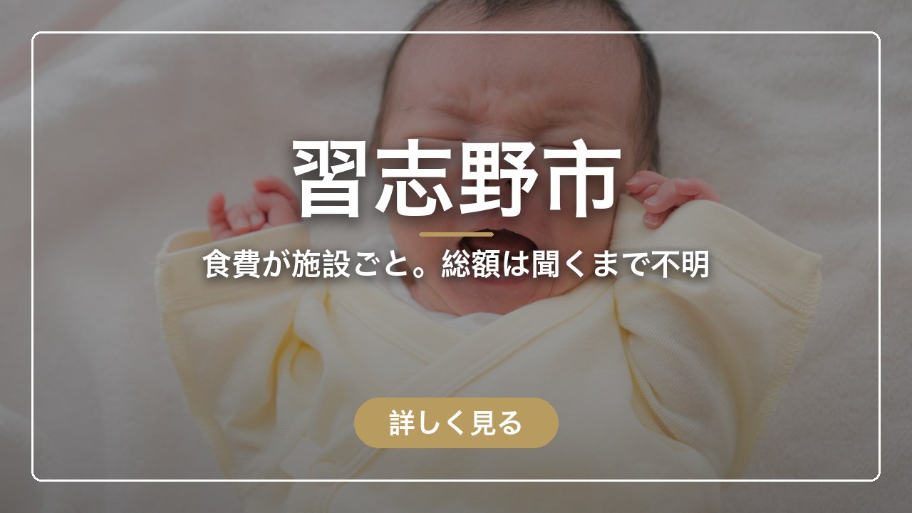 習志野市｜食費が施設ごと。総額は聞くまで不明（ママのとまり木）