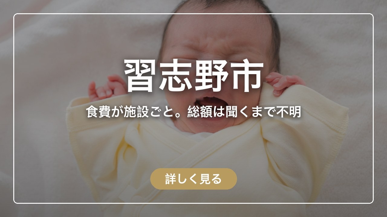 習志野市｜食費が施設ごと。総額は聞くまで不明（ママのとまり木）